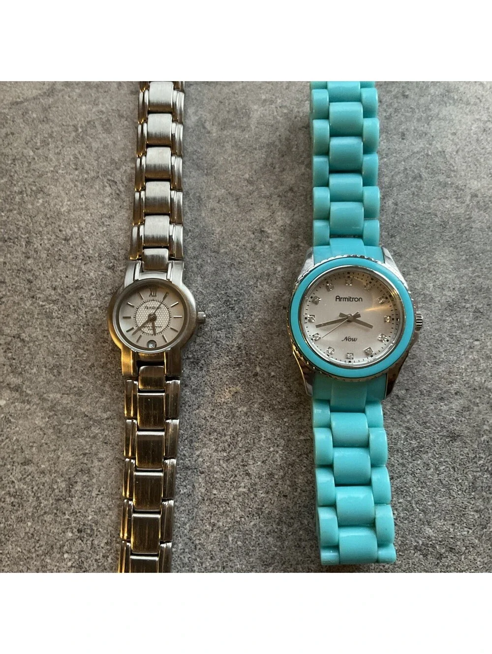 Pair of Armitron Womens Watches Both Run Great & In Nice Condition D4